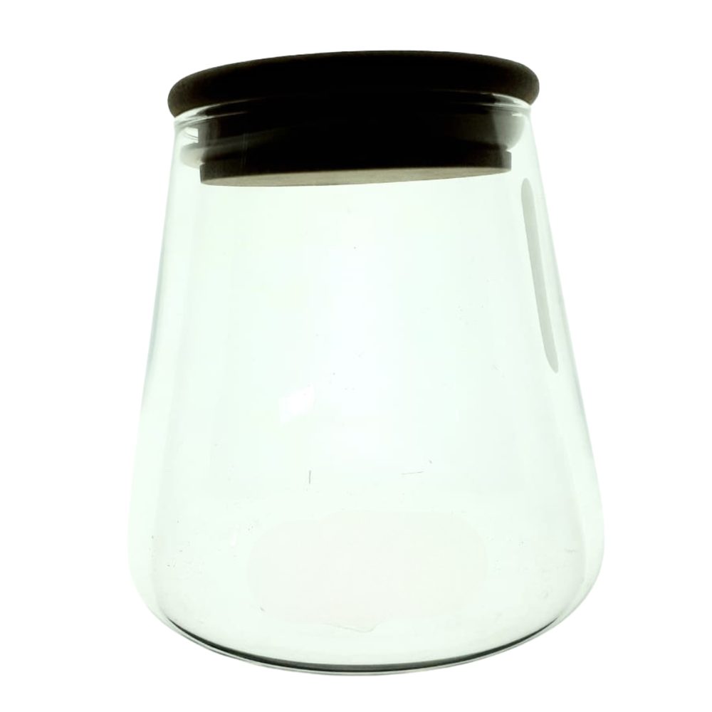 Borosilicate Glass Jar with Wooden Lid