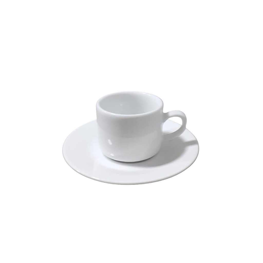 692/693 WHITE COFFEE CUP & SAUCER RD (DANKOTUWA) (HEIGHT:5.5CM, CUP DIAMETER: 6CM,SAUCER DIAMETER:12.5CM)