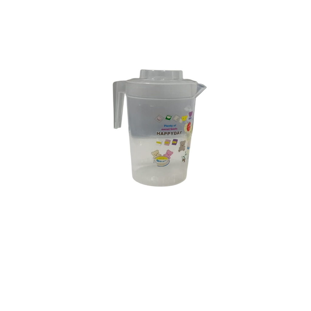 (13A2) WATER JUG W/ LID CLEAR
