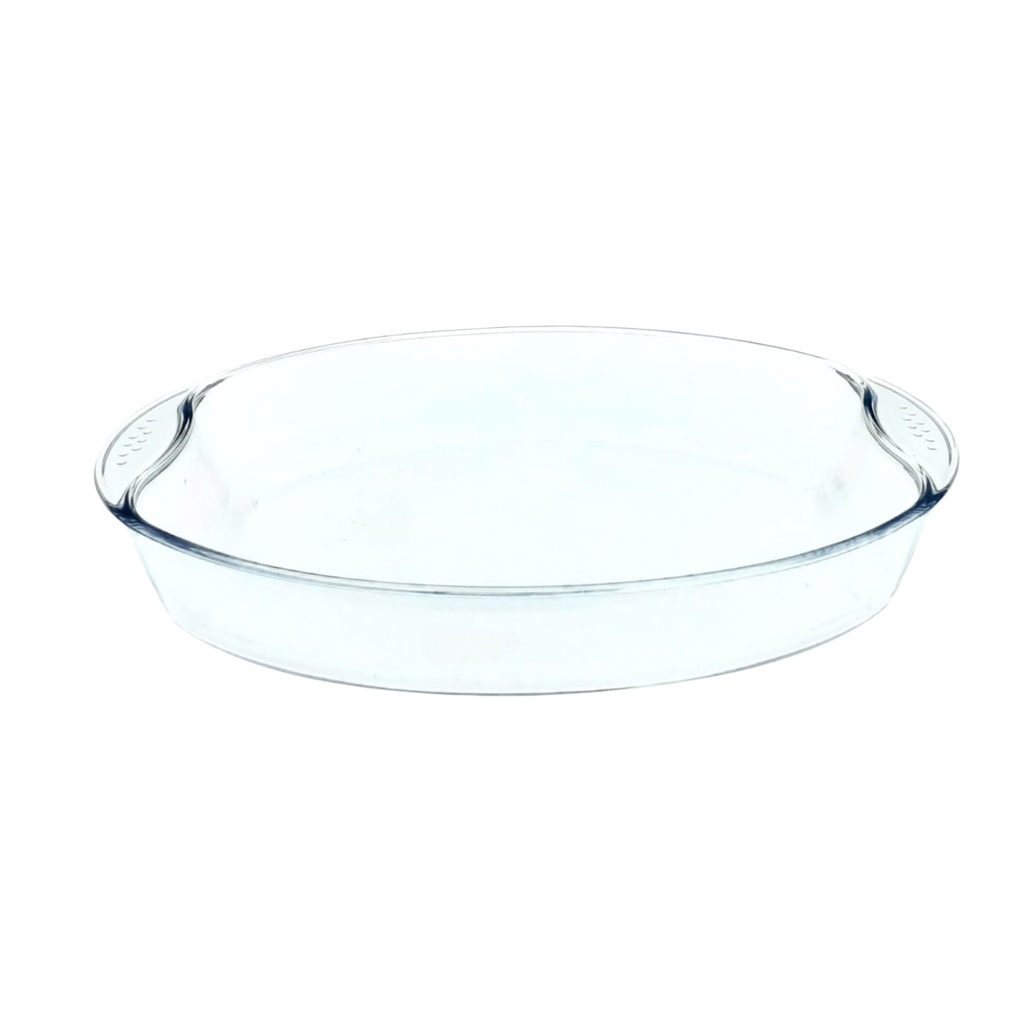 GLASS DISH 3.3LT OVAL 9170 / 3812-6 / 3556-7 (LENGTH: 39CM, WIDTH: 27CM, HEIGHT: 6.5CM)