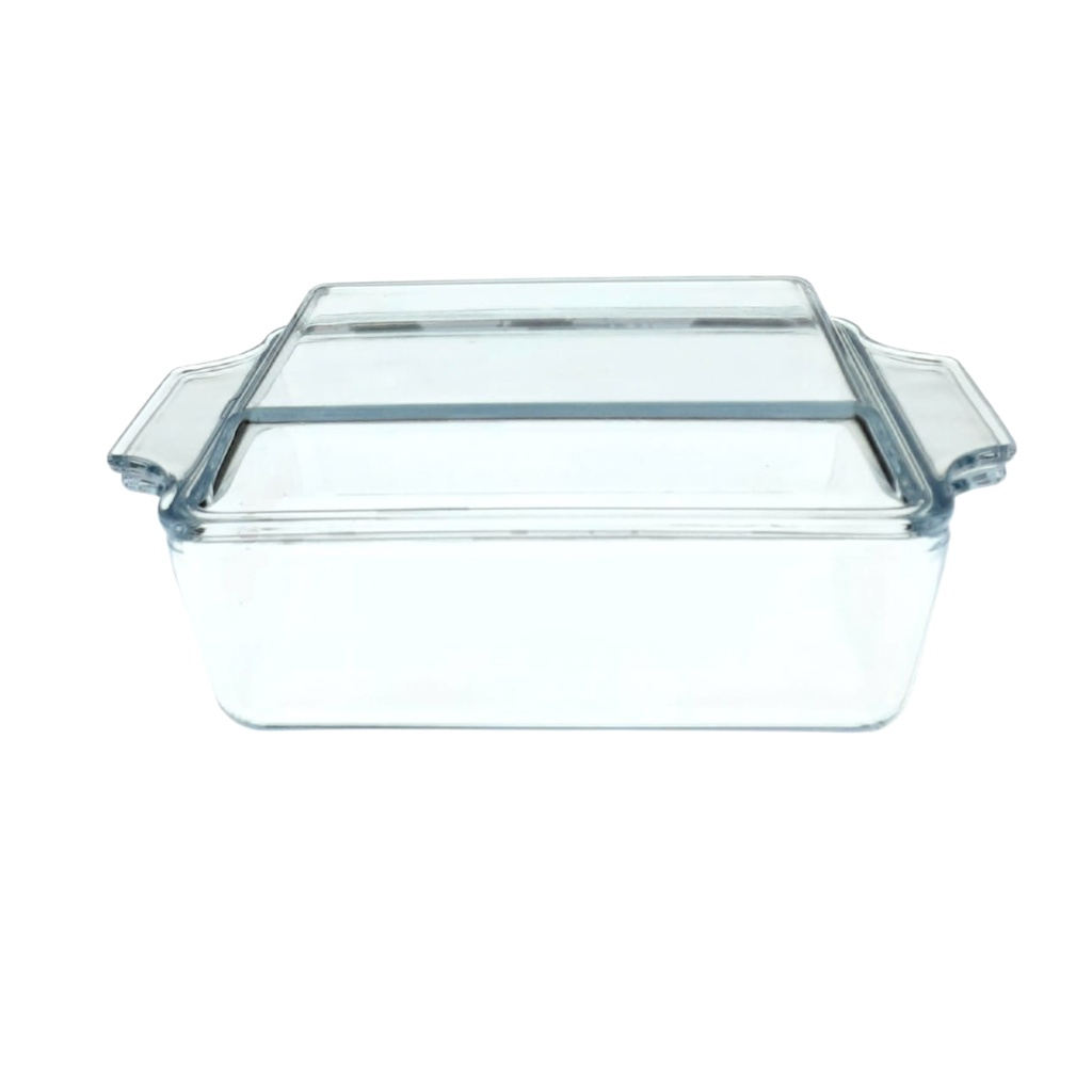 9023 GLASS CASSEROLE 1LT (1304) (LENGTH: 23CM, WIDTH: 14CM, HEIGHT: 9CM)