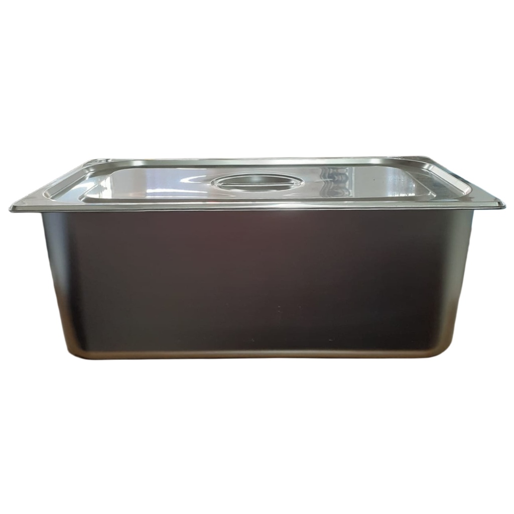 S/S GN PAN WITH LID (1/1) (Length 53cm, width 32.5cm & Depth 20cm") 8"