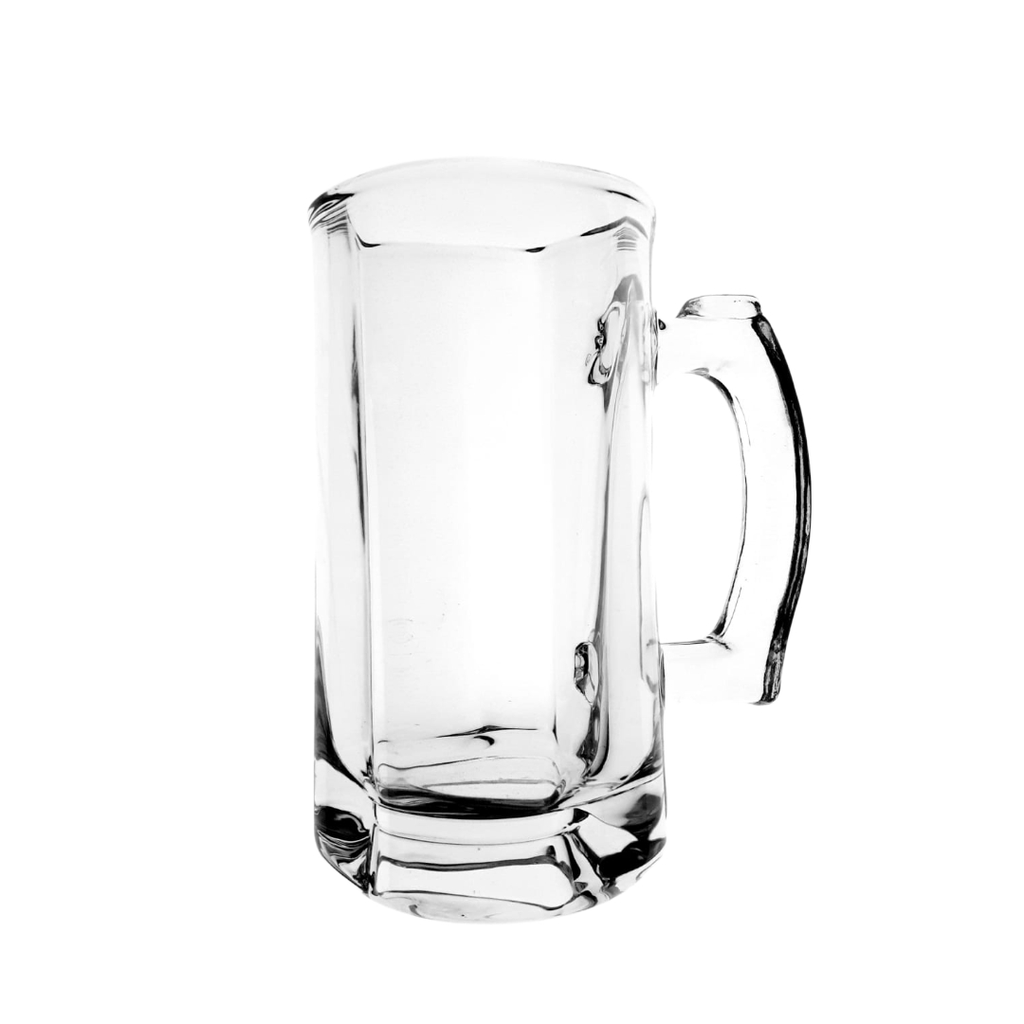 YJZB - 5815 GLASS BEER MUG 350ML  HEIGHT 14.2CM, DIAMETER 7CM)  