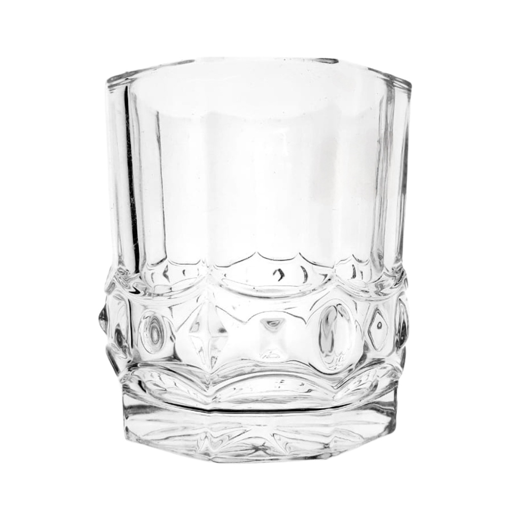 YJSK - 3402 GLASS TUMBLER 6PCS 300ML (HEIGHT 8CM, DIAMETER 8.6CM)