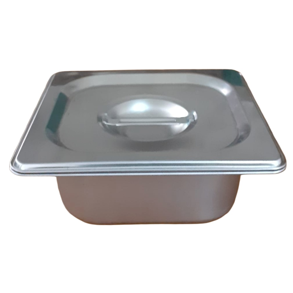 144-15 GN PAN 1/6 2” WITH LID 11*61/2*6.5CM 3066 (LENGTH: 17CM, WIDTH: 16CM, HEIGHT: 6.5CM) 