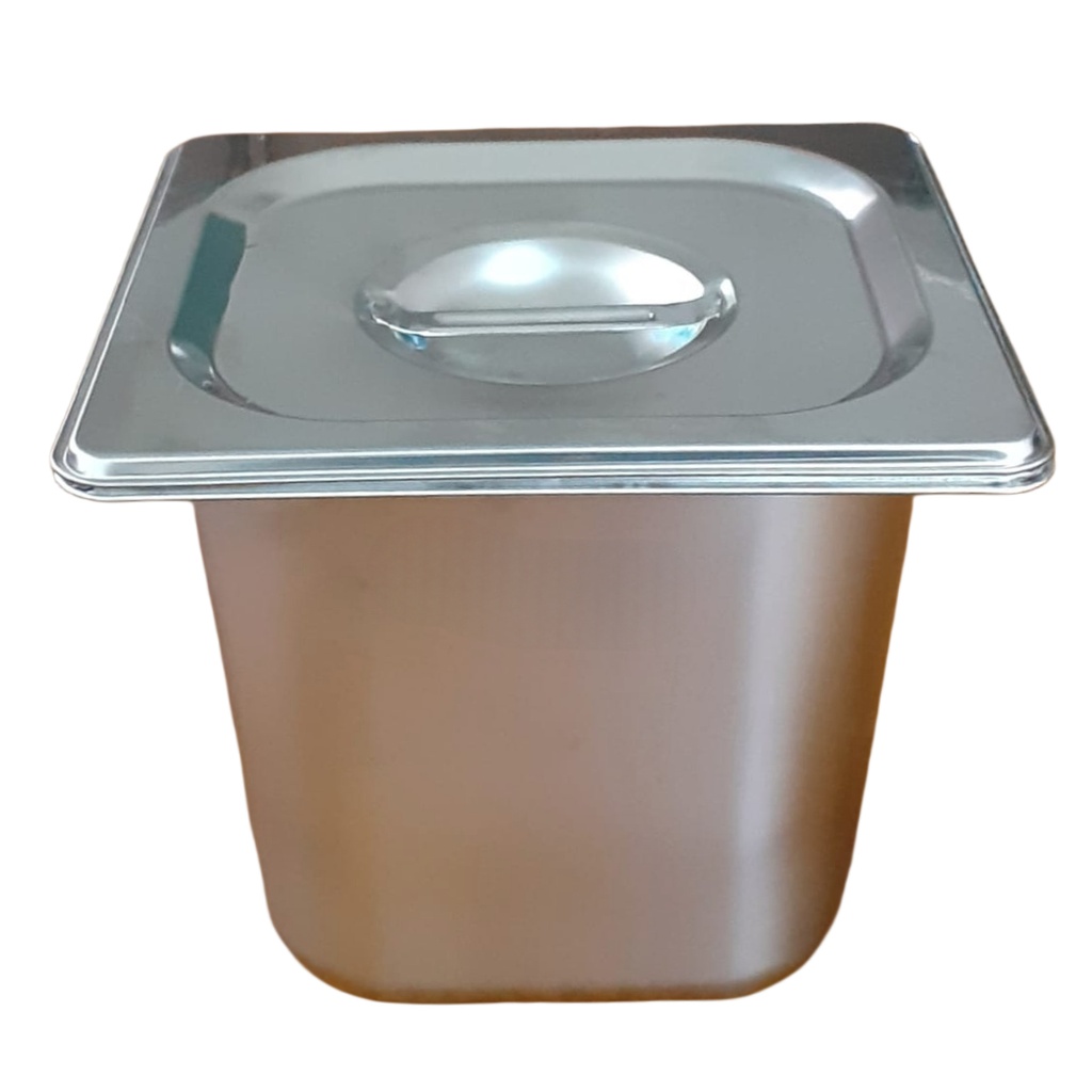 GN PAN MINI 6” WITH LID (LENGHT:17.5CM,WIDTH:16.5CM) 144-17 1/6*15CM 3132