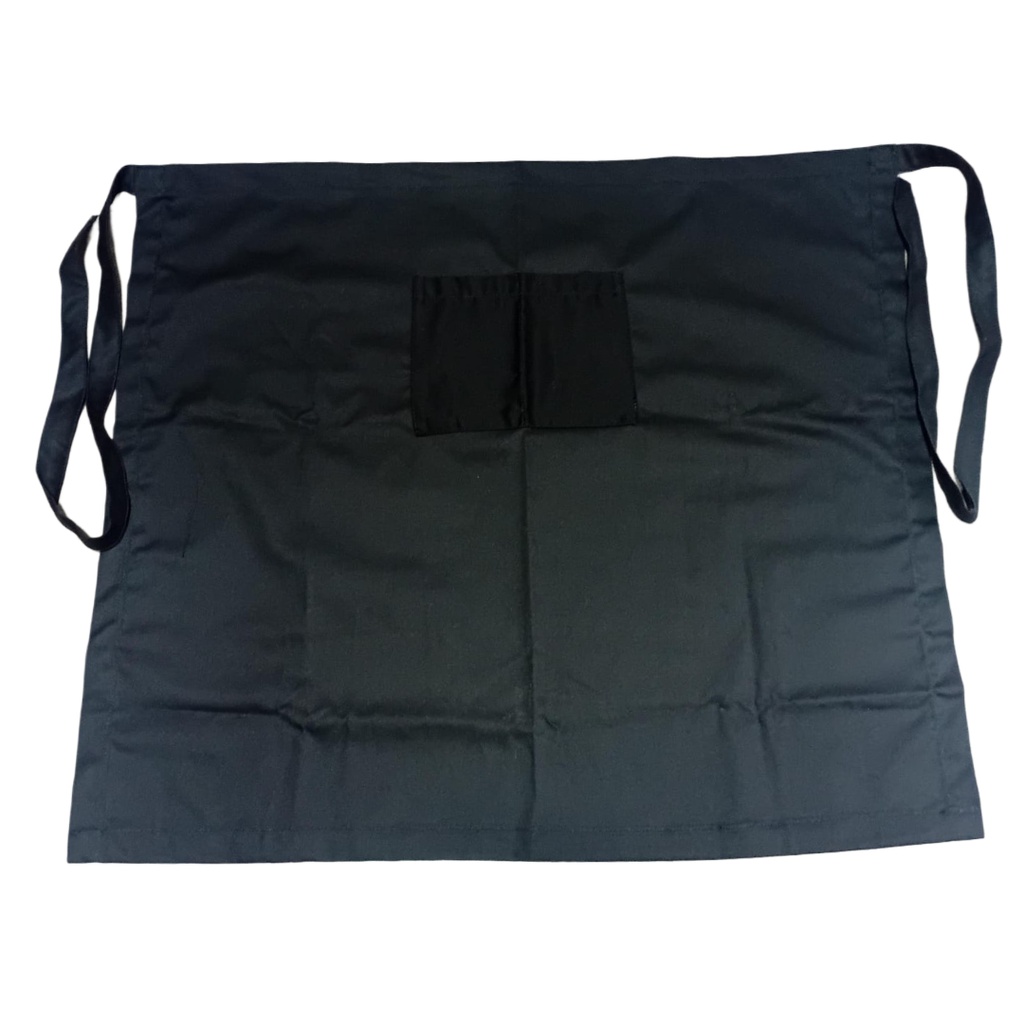 HALF APRON COTTON BLACK