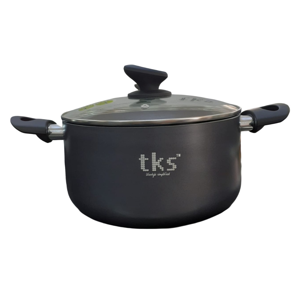 N/S CASSEROLE HARD ANOODIZED 24CM