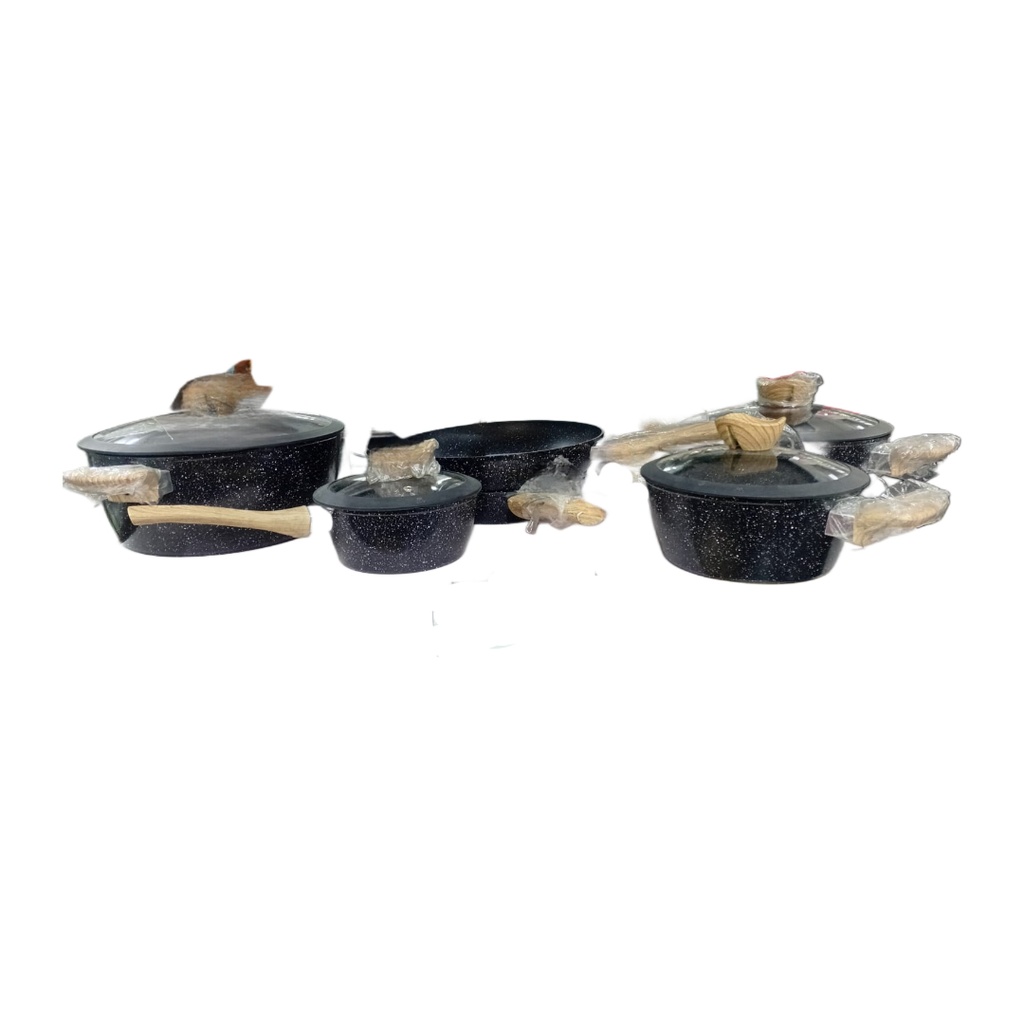 LOCCOR DIE CASTING COOKWARE SET 10PCS GRAY/BLACK