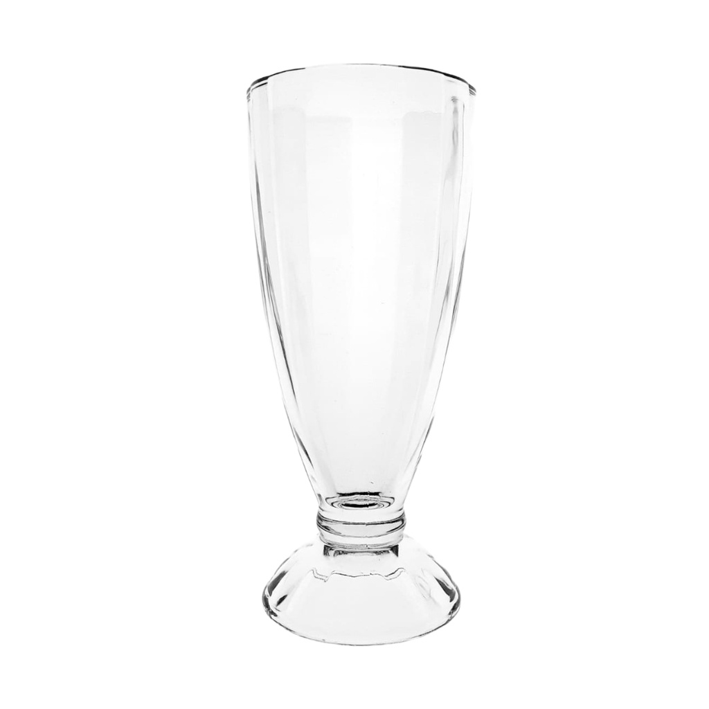 IC010 GLASS SUNDAY CUP 350ML (HEIGHT 17.8CM, DIAMETER 7.9CM) (RED CHERRY)
