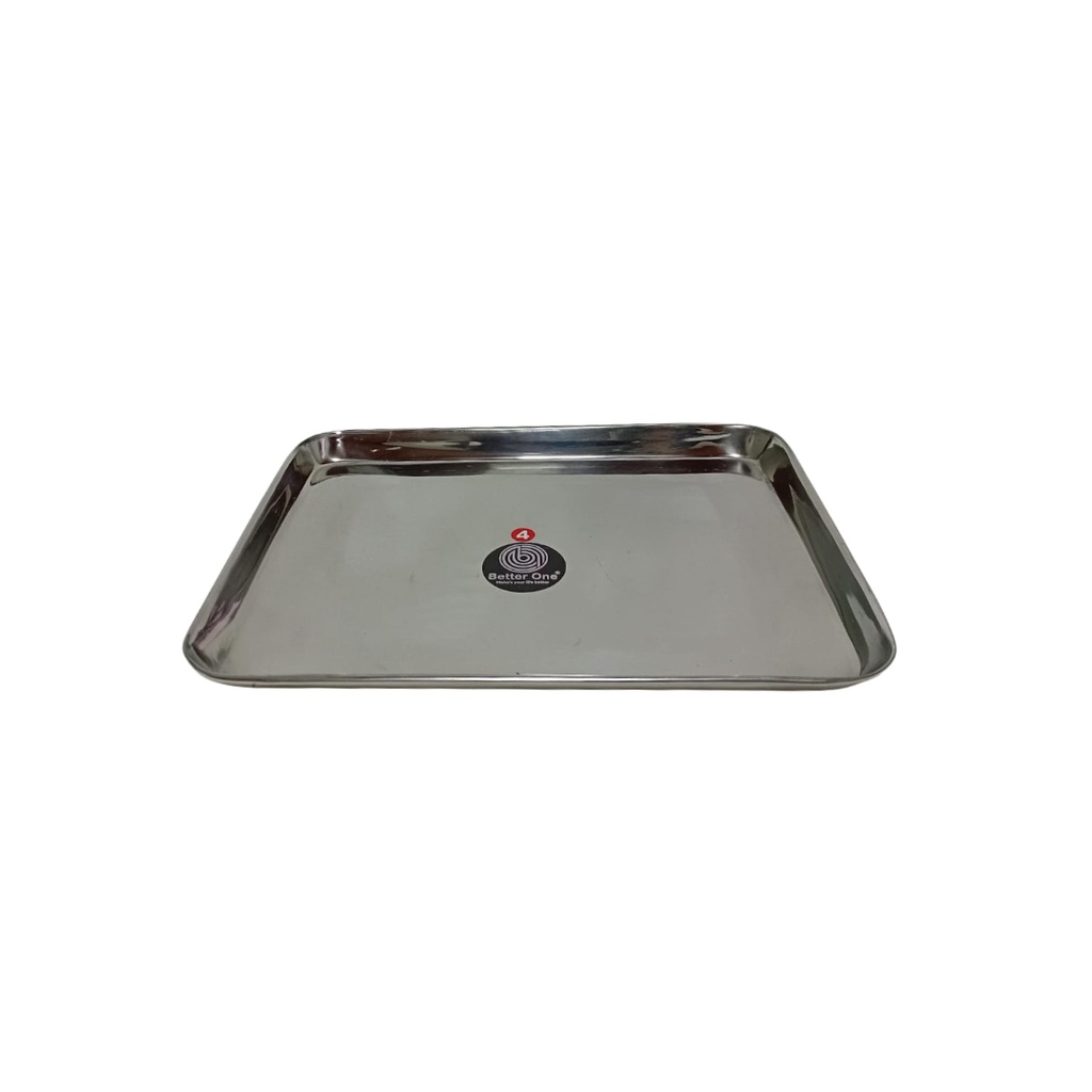 20117 S/S SQ TRAY 4 NW (LENGTH 34.5CM WIDTH 26CM)