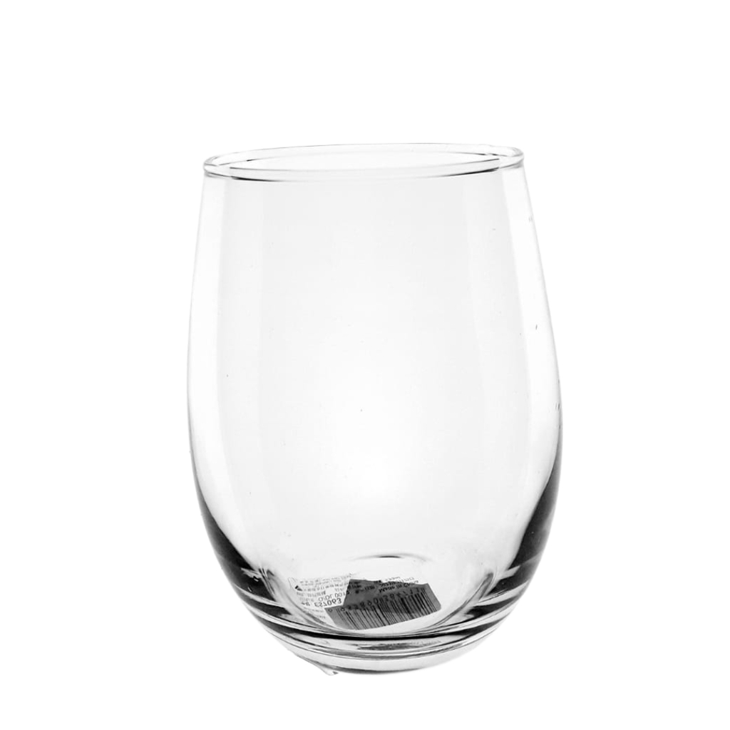 (ES7063) GLASS TUMBLER 530ML 
(HEIGHT 12.5CM, MOUTH DIAMETER 7CM)