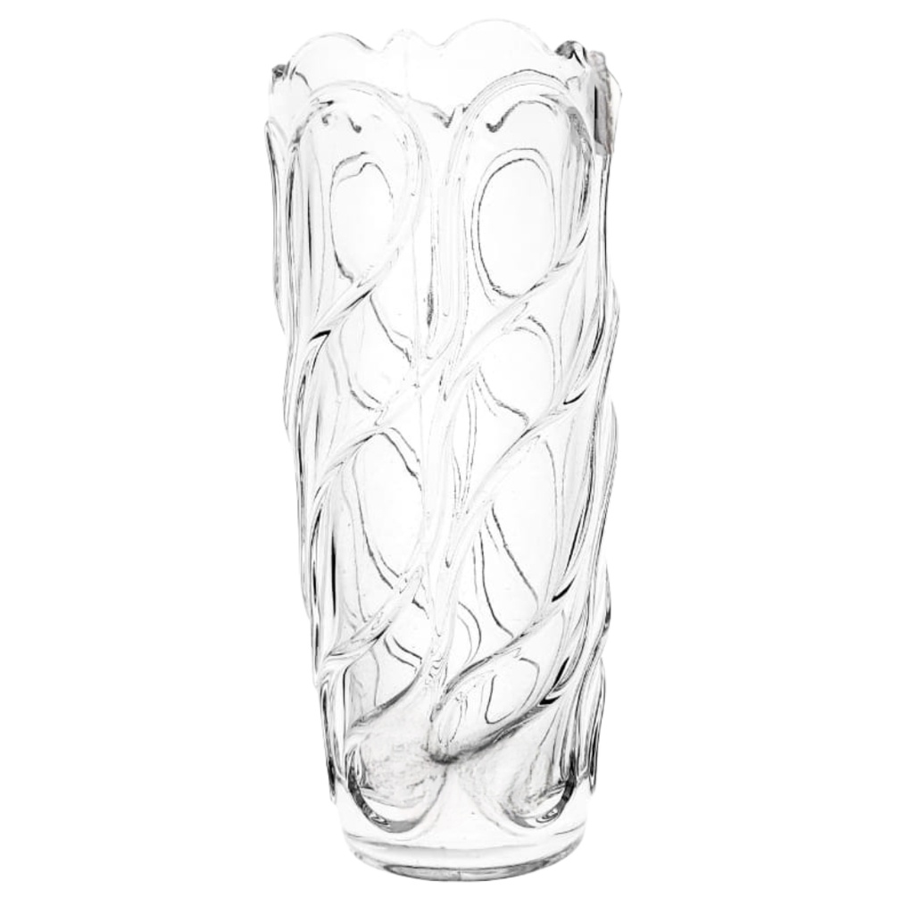 122-1F GLASS VASE 7” HP (HEIGHT 17.4CM, DIAMETER 7.7CM)