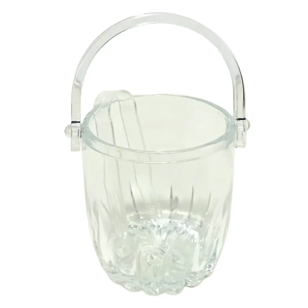 167-45 GLASS ICE BUCKET WITH TONG BMICEB