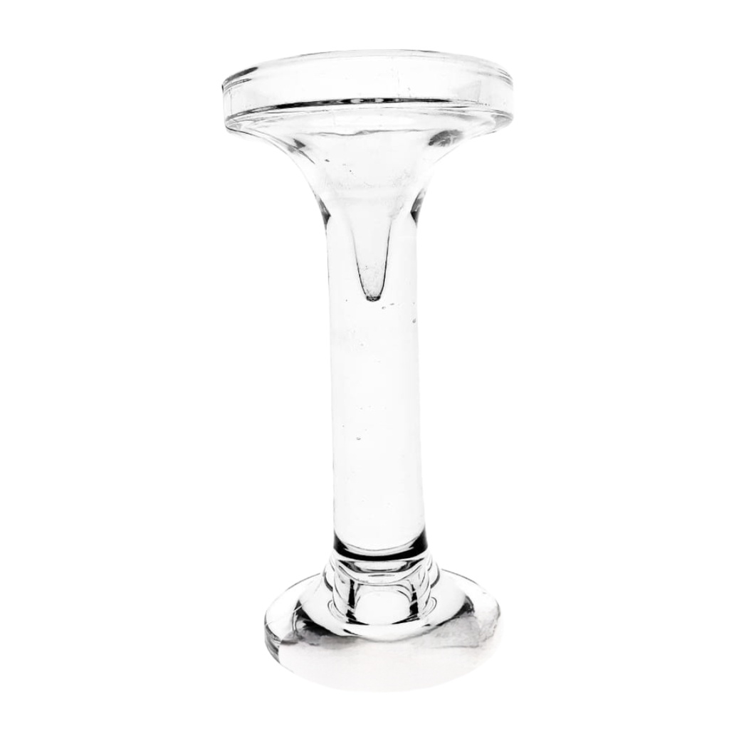 229-7 GLASS CANDLE HOLDER (HEIGHT 18CM, DIAMETER 9CM)