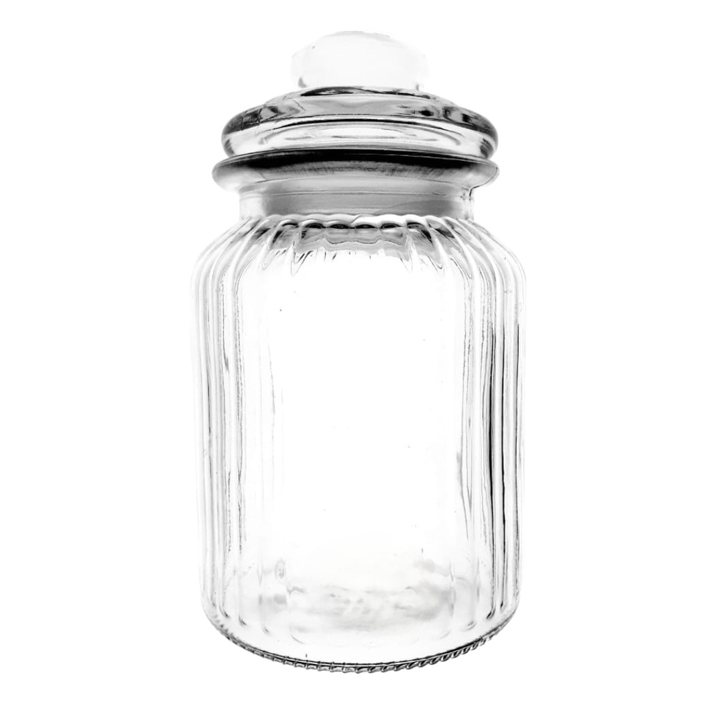 105 GLASS JAR STRAWBERRY 1000ML (HEIGHT 18.5CM, DIAMETER 9.1CM)