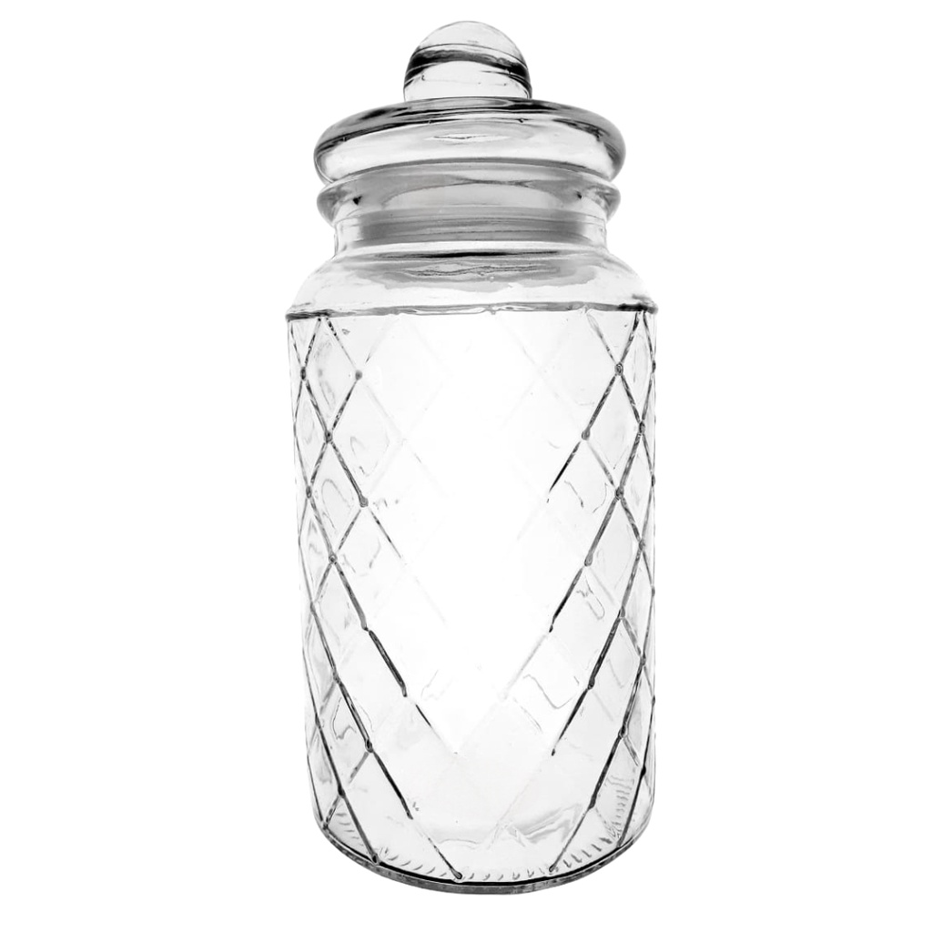 115 GLASS JAR STRAWBERRY 1200ML (HEIGHT 23.4CM, DIAMETER 8.4CM)