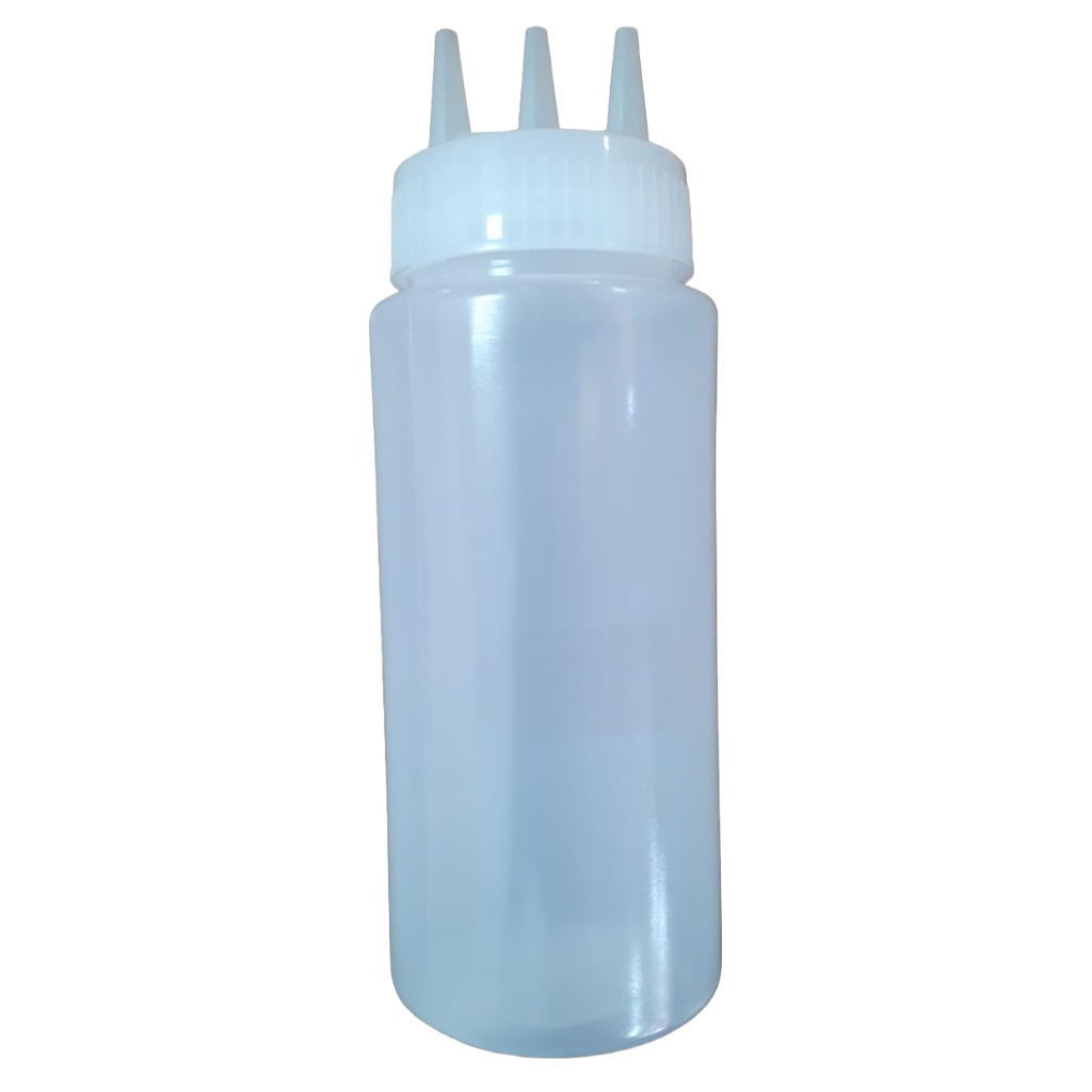 8276-45 TR-38  KUNAFA BOTTLE / SAUCE BOTTLE 3 HOLE WHITE