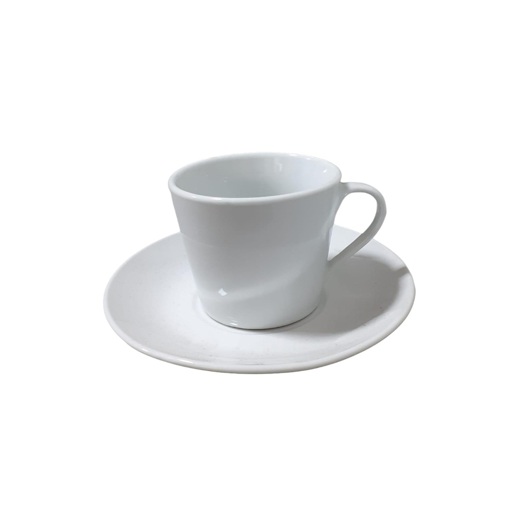 220 WHITE CUP & SAUCER