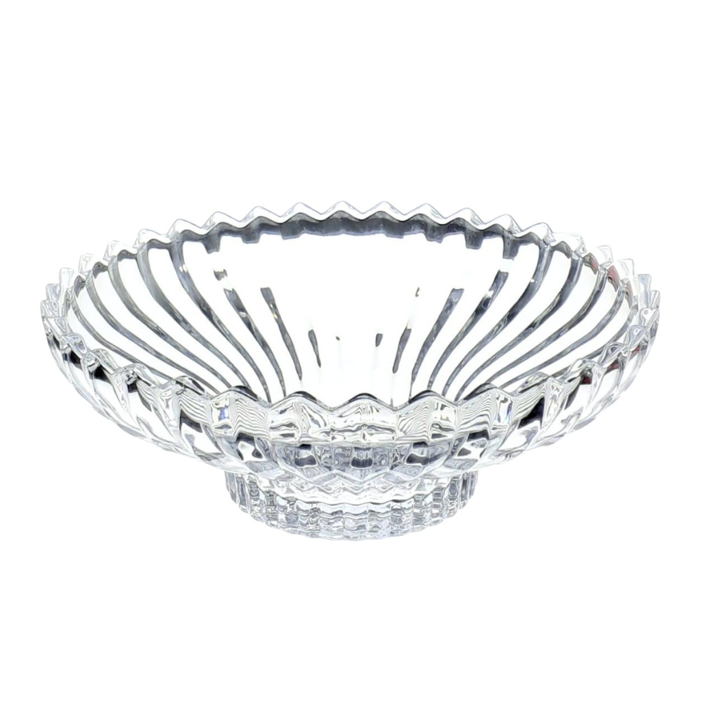 YJP-7025-6 GLASS CENTRE PIECE (HEIGHT: 11.5CM, DIAMETER: 31.3CM)
