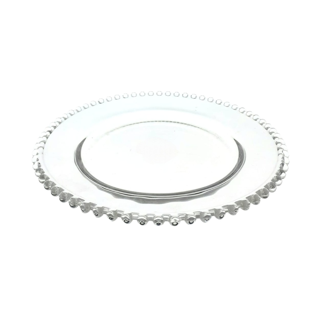 YJP-7201-3 GLASS PLATE 2PCS 9” (DIAMETER 23.5CM)