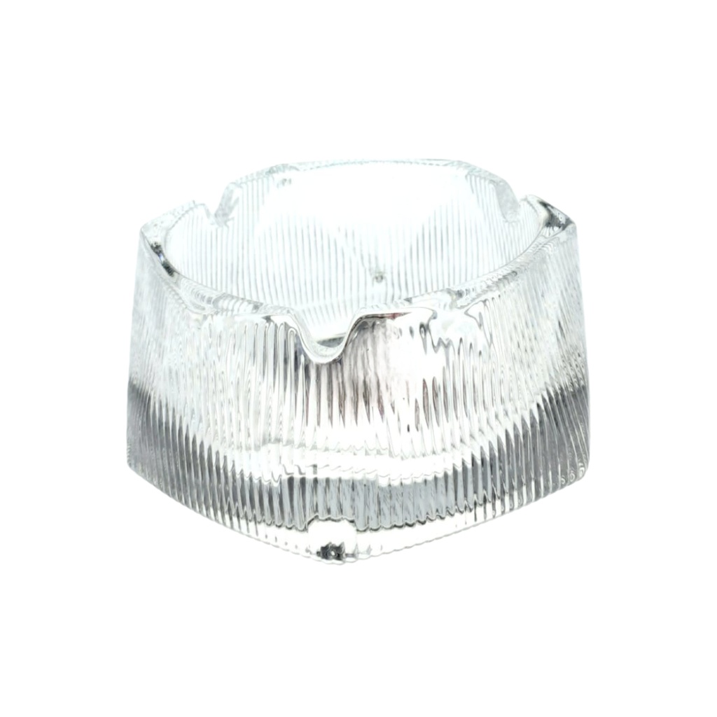 YG1201B/L1 GLASS ASHTRAY (HEIGHT: 5.5CM, DIAMETER: 9.5CM)