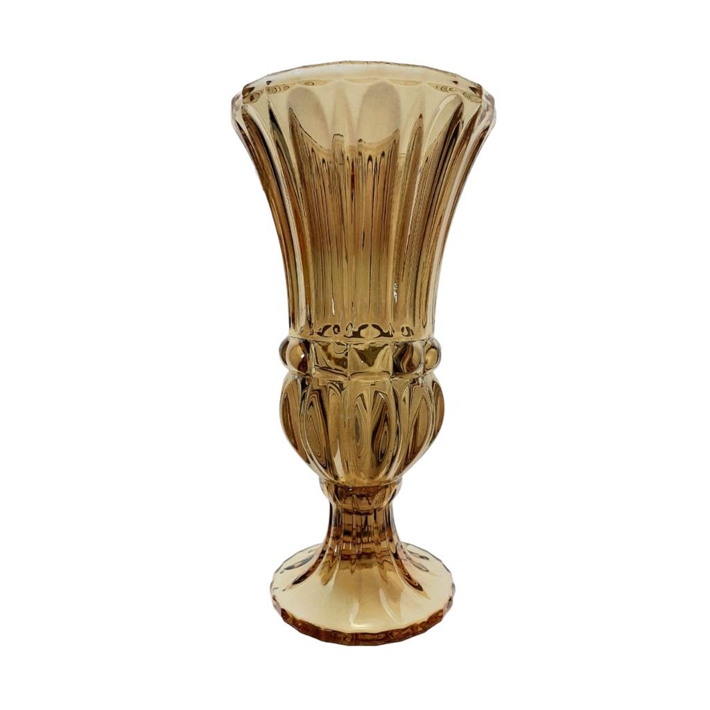 DSHP131-300/L1HA GLASS VASE GOLD (HEIGHT: 29.5CM, DIAMETER: 15CM)