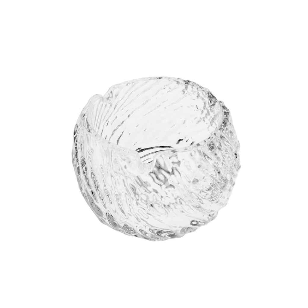 TYG2302-1 GLASS ASHTRAY (HEIGHT: 6CM, DIAMETER: 8.5CM)