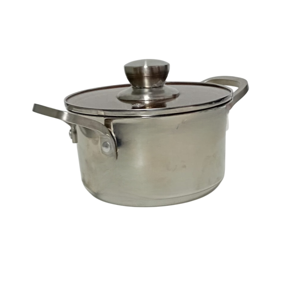 000A41 QY-2471 S/S SAUCE PAN W/GLASS LID 14CM