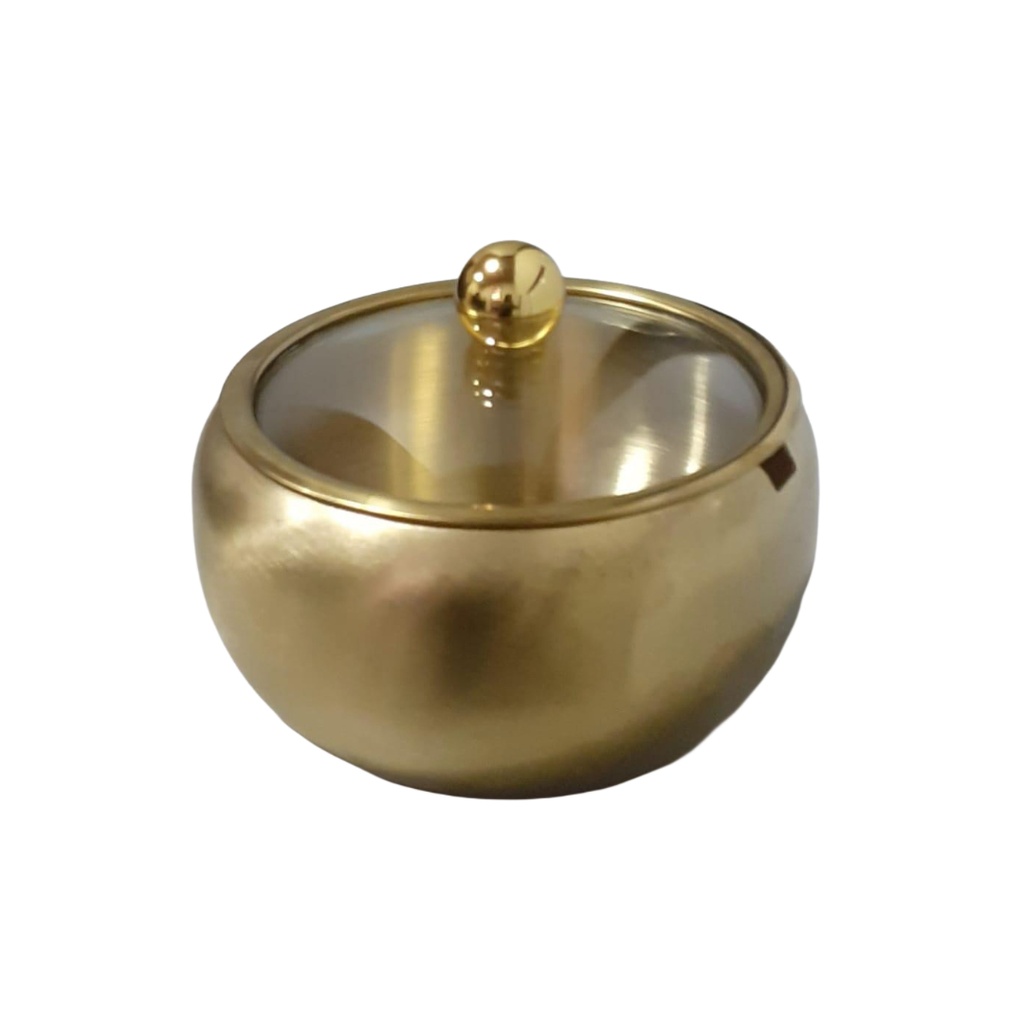 000A35 QY-2446 SUGAR BOWL LG GOLD