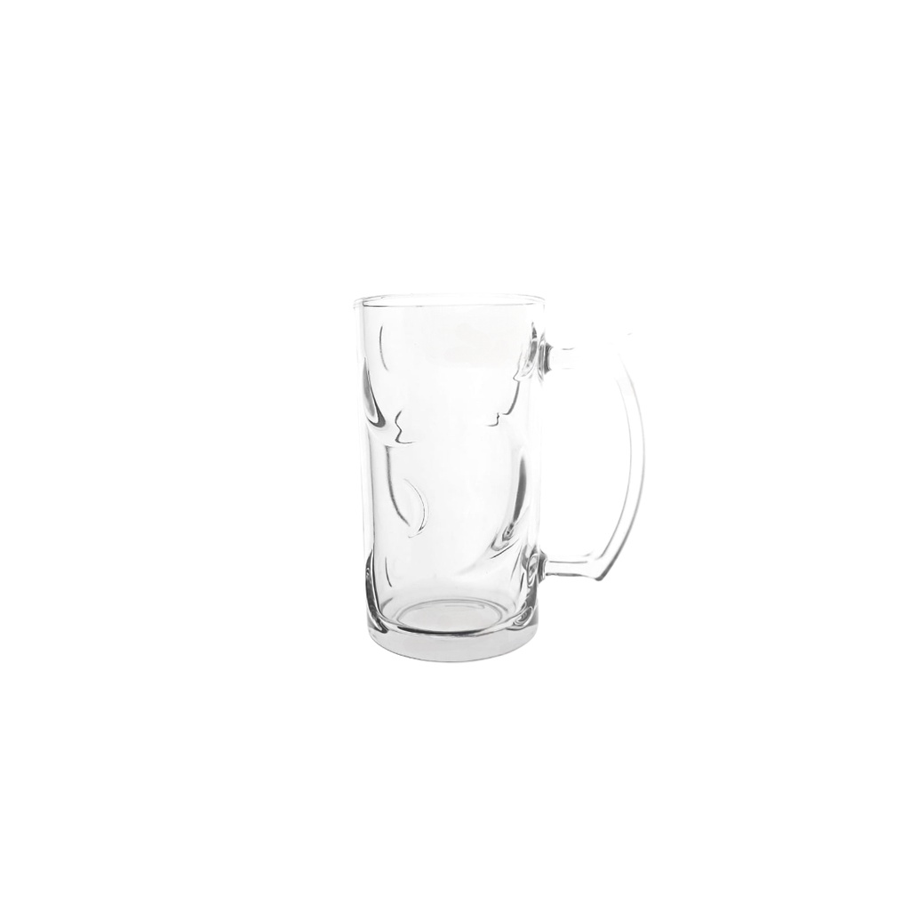 ZB5000 GLASS BEER MUG 400ML (HEIGHT 13CM DIAMETER 7CM)