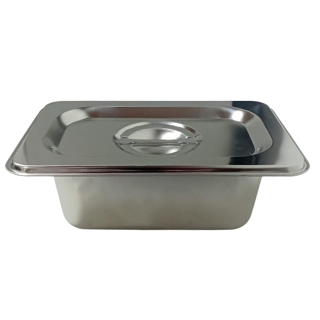 (1*9 2") GN PAN WITH LID (LENGTH 17CM WIDTH 11CM HEIGHT 7CM)