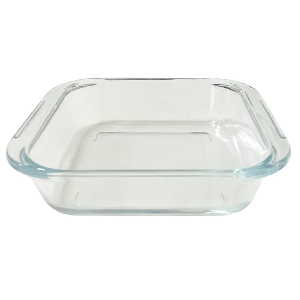 WS1635 GE3671 GLASS DISH 0.9L (LENGTH 19.3CM WIDTH 16.5CM HEIGHT 4.5CM)