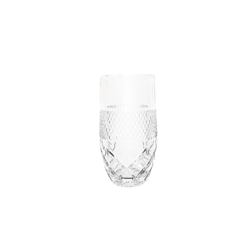 DSKB502-2A DRINKING GLASS 450ML 6PCS (HEIGHT 15CM DIAMETER 7.3CM)