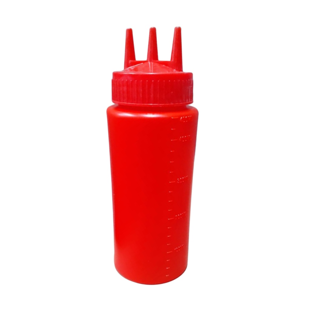 TR-38  KUNAFA BOTTLE / SAUCE BOTTLE 3 HOLE RED