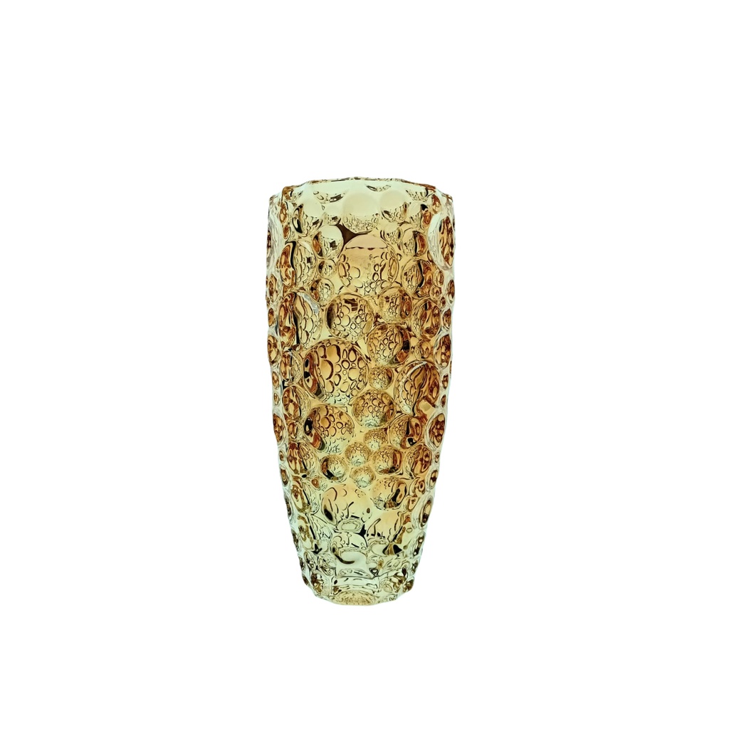 DSHP2032-3HA-GOLD GLASS VASE