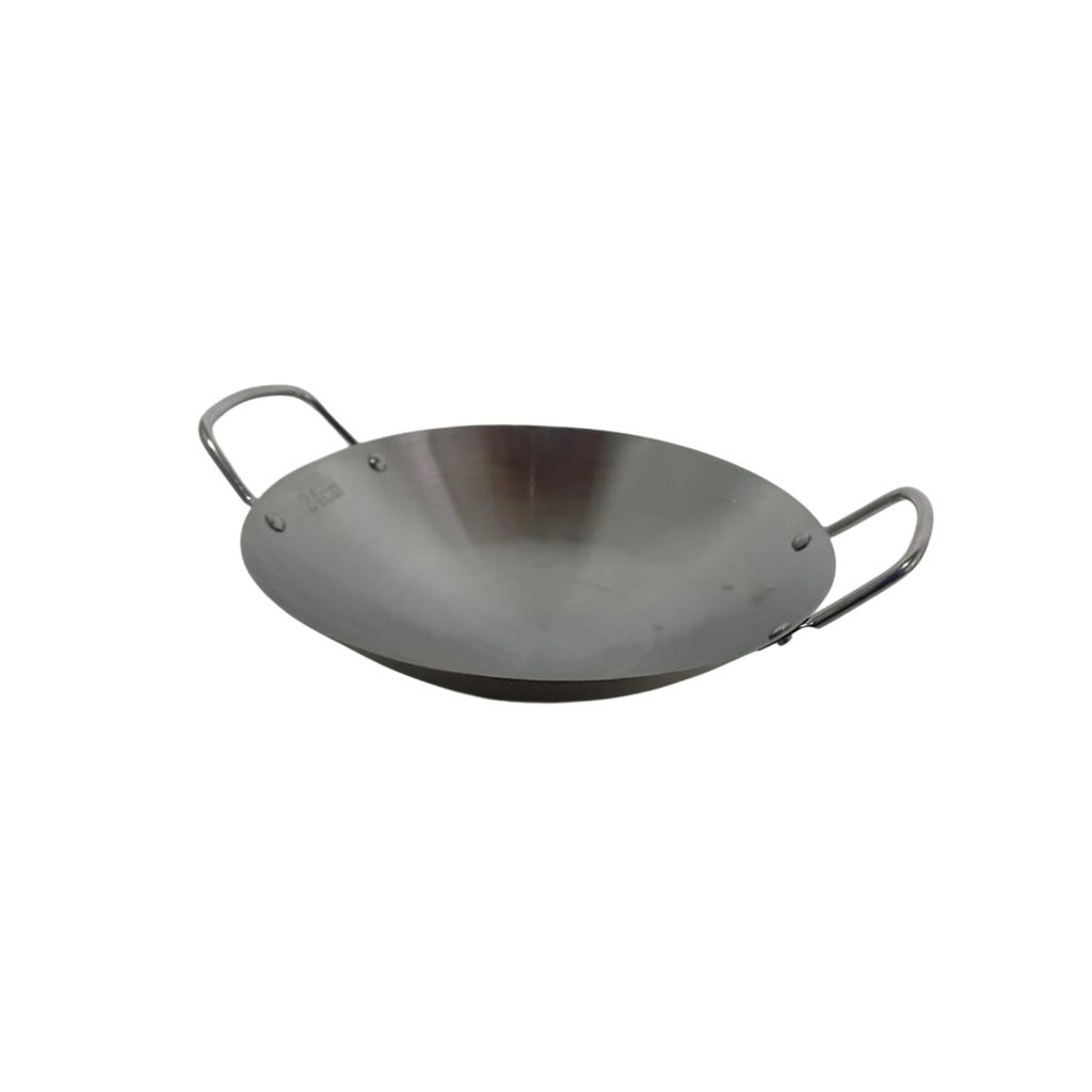 S/S WOK 24CM D/H