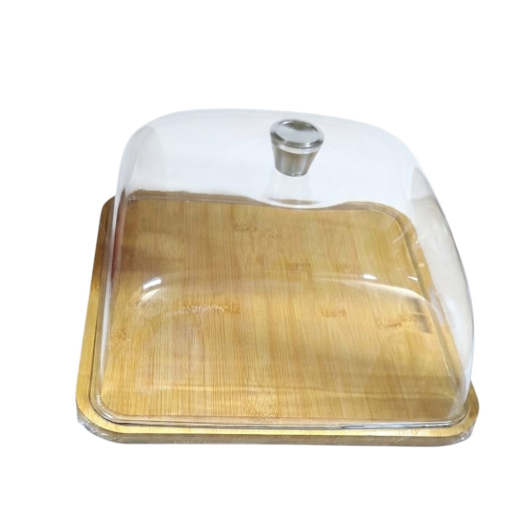 GE1709 SQ WOODEN CAKE COVER 