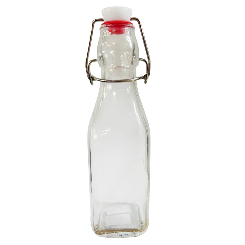 1156-43 GLASS WATER BOTTLE 250ML Height 19CM,Diameter 2.5CM