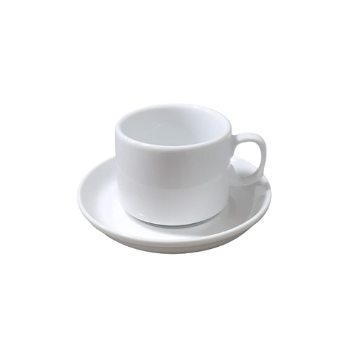 [1006014] 389 / 387 WHITE TEA CUP & SAUCER RD ( DANKOTUWA)(HEIGHT:5.6CM,DIAMETER:8.8CM)