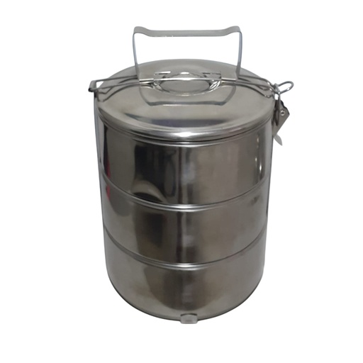 [1009230] S/S LUNCH CARRIER 3PCS (DIAMETER 16CM)