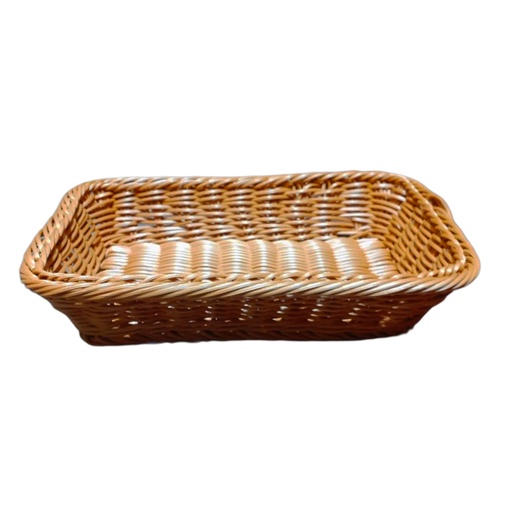 [1026182] DZ04 3282-1 / 2556-57 CANE BREAD BASKET (LENGTH 17”,WIDTH 14”,DEPTH 3”)  / 3559-12  (RECT)