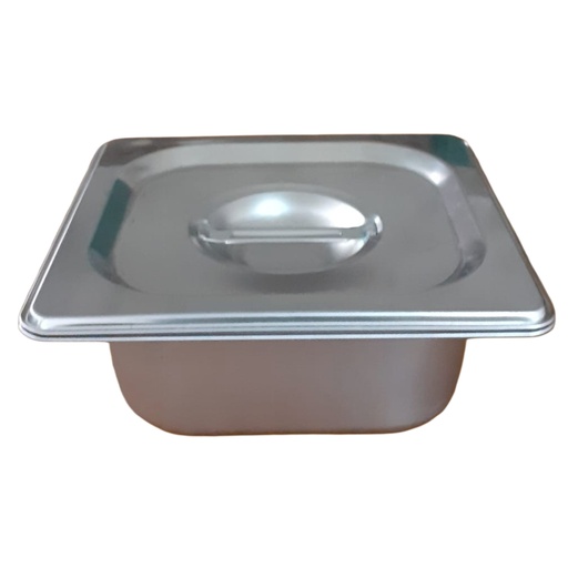 [1028598] 144-15 GN PAN 1/6 2” WITH LID 11*61/2*6.5CM 3066 (LENGTH: 17CM, WIDTH: 16CM, HEIGHT: 6.5CM) 