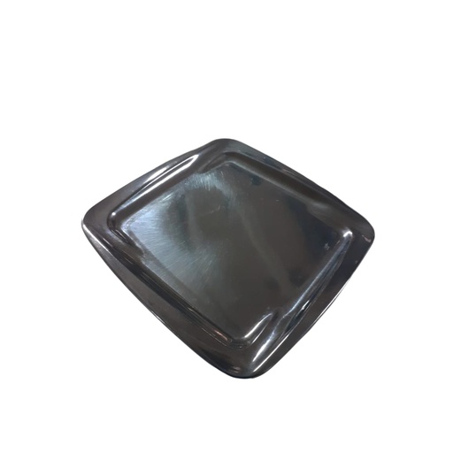 [1031970] 1302200009 11” SQ WHITE PLATE / BLACK