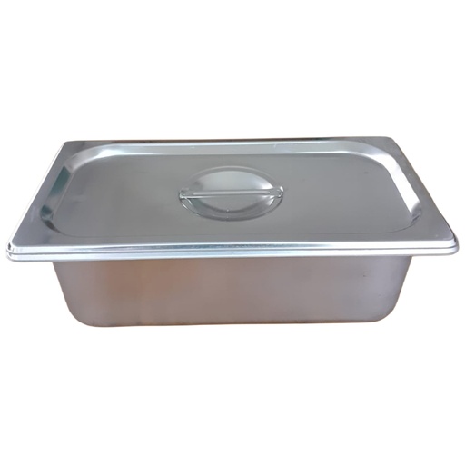 [1032328] (1*3) 4” GN PAN WITH LID (1*3) 4”24*14 16475-8 / 16475-12 000318 34591-9 ( 000341 34591-20 LID) (LENGTH: 32CM, WIDTH: 17CM, HEIGHT: 10CM) 