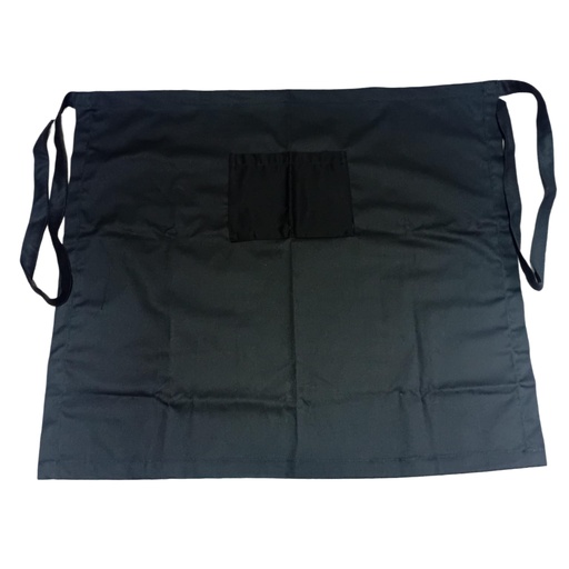 [1034119] HALF APRON COTTON BLACK