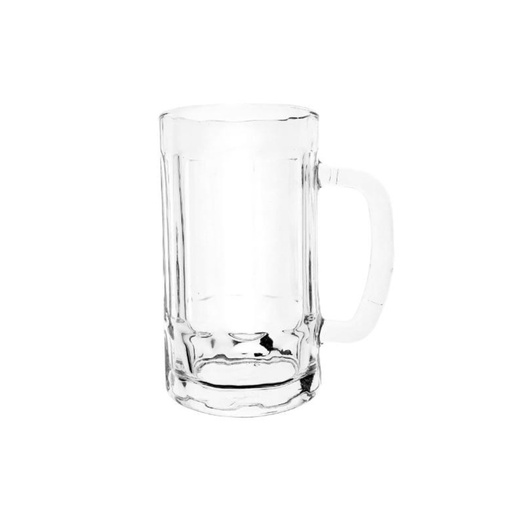 [1036204]  (JX603) GLASS BEER MUG 400ML HEIGHT 13.2CM, MOUTH DIAMETER 7.6CM