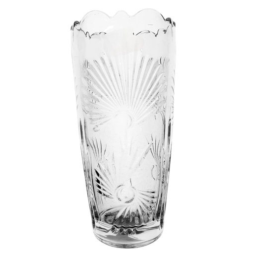 [1036986] HP122-2C GLASS VASE 9” (HEIGHT 22.5CM, DIAMETER 10.6CM)