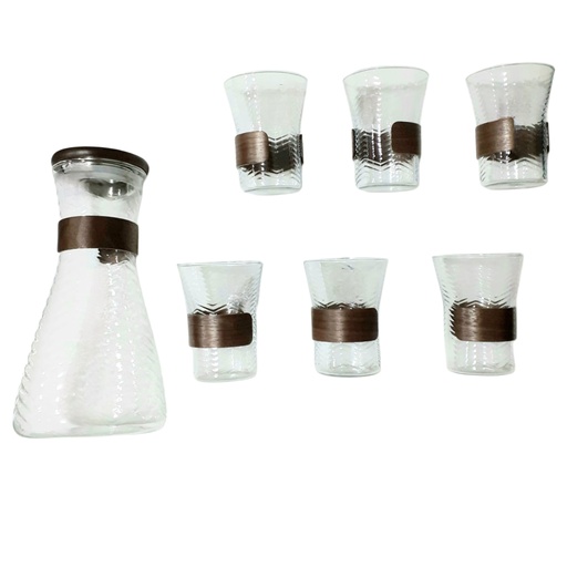 [1037921] GPH107E/L7 7PCS GLASS SET (JUG- HEIGHT: 26CM, DIAMETER: 8.5CM) (GLASSES- HEIGHT: 11.3CM, DIAMETER: 8CM)