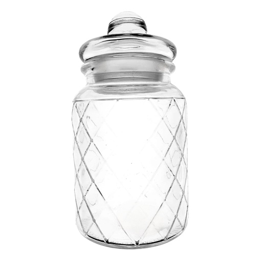 [1039115] 115 GLASS JAR STRAWBERRY 960ML (HEIGHT 19.2CM, DIAMETER 8.5CM)